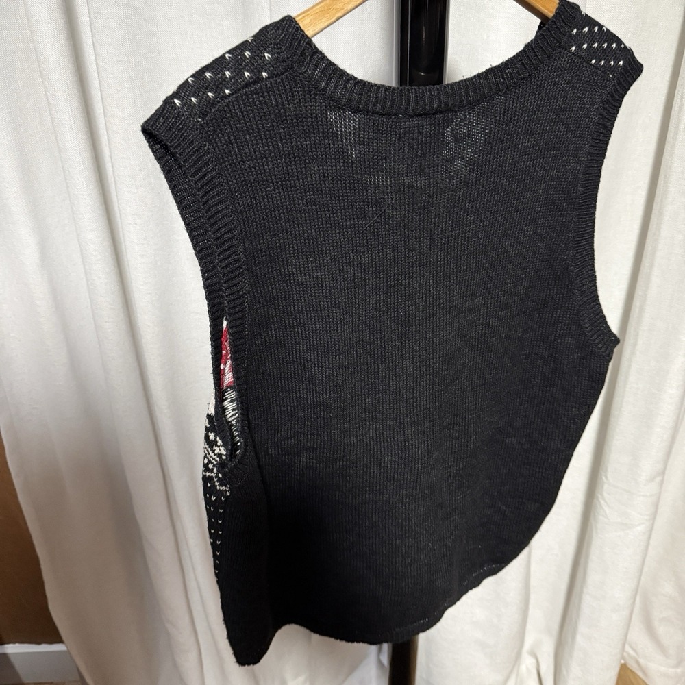 White Stag Woman Winter Sweater Vest Zip Up 1980's -18w/20w - Picture 2 of 5